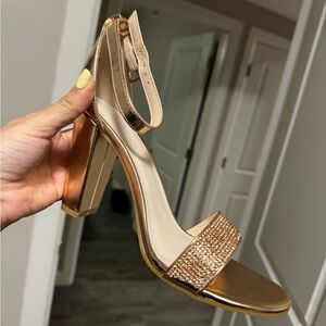 Elegant Gold Women's Heels